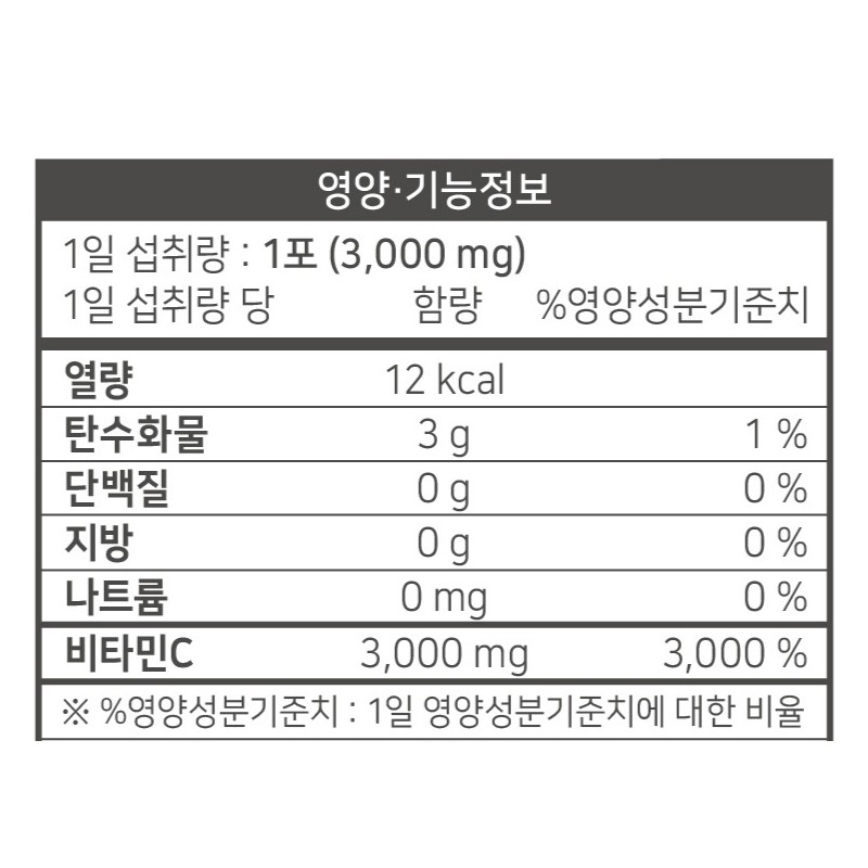 Olbareun Health Supplement Max Vitamin C 3000, 90 Servings, 3
