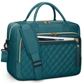 Bolsa para Laptop Mujer 17.3 Pulgadas Maletin para Laptop Impermeable Portafolios para Laptop Grande bolsa para computadora, para Oficina, Negocios, Viajes, Universidad, Verde oscuro