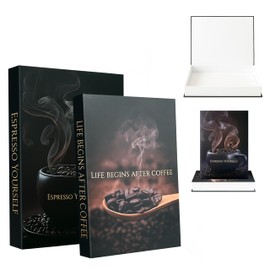 Fake Books for Decoration Set – Decorative Books for Home Decor, Coffee Bar & Coffee Table Decor, Faux Books, Book Shelf Decor, Coffee Themed Books Decor for Living Room & Kitchen