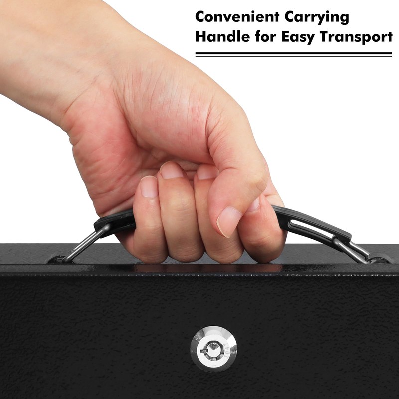 KYODOLED Fireproof Document Box with Key Lock, Large Safe Storage