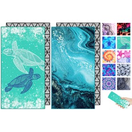 Microfiber Beach Towel – River Turtle Quick Dry Lightweight Sand Free Oversized Large Accessories Travel Must Have Swim Pool Yoga Camping Gear Summer Cruise Ship Essentials Cloud Compact Gift 71''32''