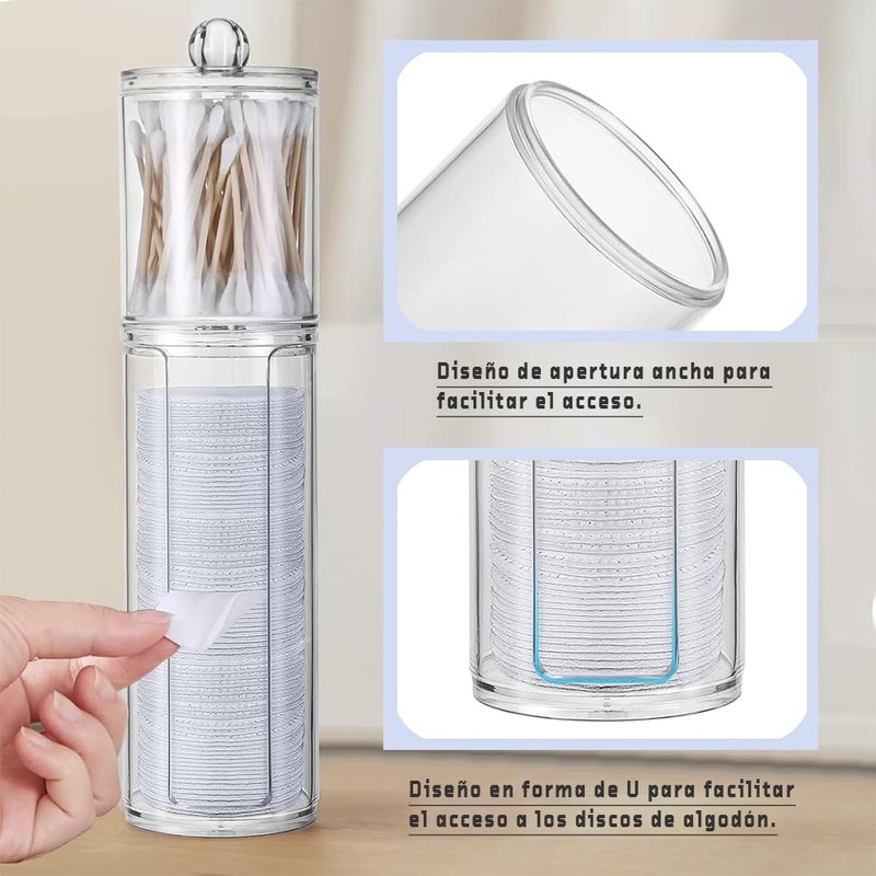 Paquete de 3 frascos de boticario con dispensador de hisopos