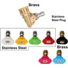 Tool Pressure Washer Accessories Kit, 7 Power Washer Nozzle Tips,