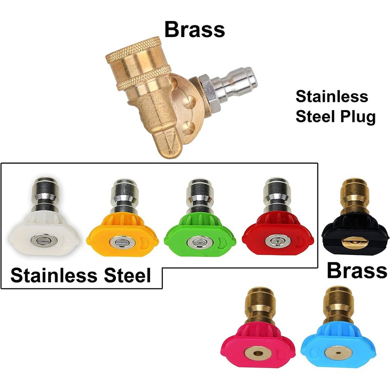 Tool Pressure Washer Accessories Kit, 7 Power Washer Nozzle Tips,