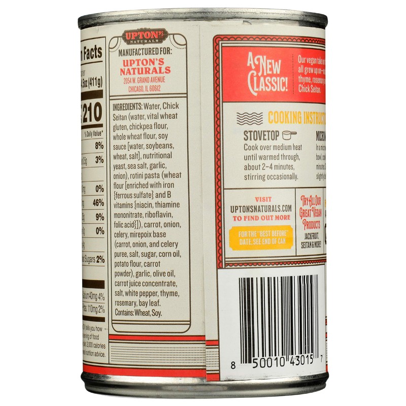 Uptons Naturals, Soup Chicken Noodle, 14.5 Ounce