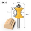 Zkenyao-Router Bit 1/2" 12mm 6mm 8mm Shank with Bead Column