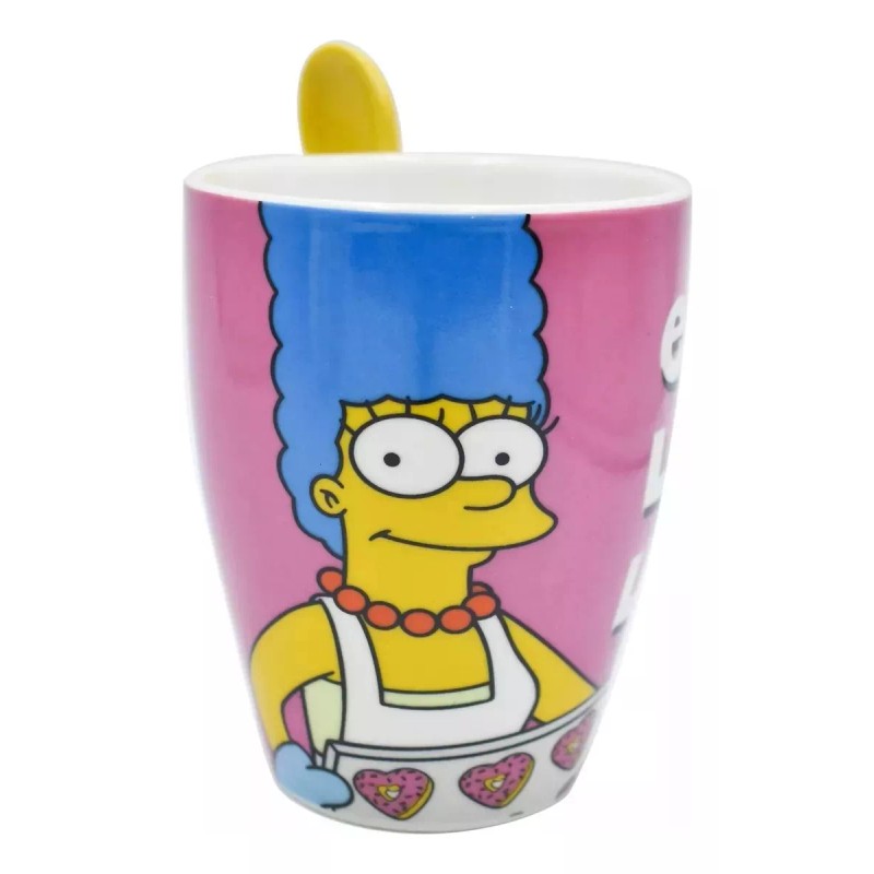Fun Kids Dúo Tazas Cerámica Homero Marge Simpson Cuchara 310ml