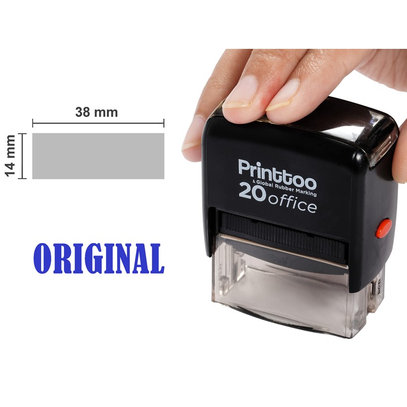 Printtoo Self Inking Rubber Stamp Office Stationary Original Custom Stamp-Blue