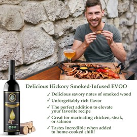 M.G. PAPPAS High Polyphenol Rich Smoked Infused Olive Oil Extra Virgin - Polyphenol Lab Report 650mg/kg- Unfiltered First Cold Pressed Greek EVOO - Award Winning - Smoked Oil Cooking – 12.7 Oz 375ml