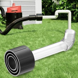 AC Drain Line Cleaner Tool - Universal HVAC to PVC Pipe Adapter for Unclogging & Cleaning A/C Condensate Drain Lines - Wet Vac Attachment with Clear Visibility for Efficient Drain Evacuation - BLACK
