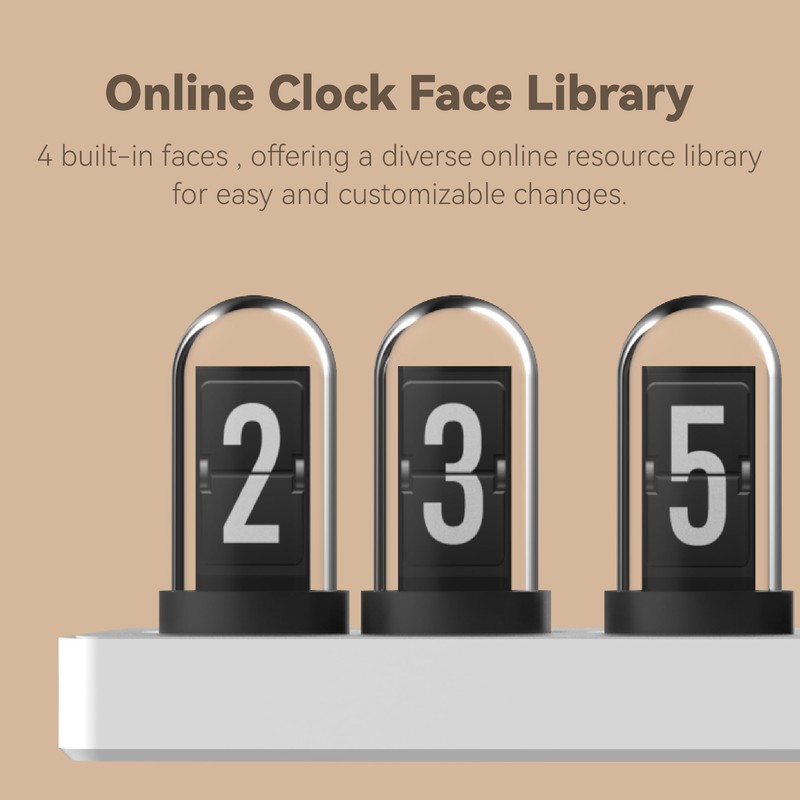 Lonyiabbi Mini Nixie Tube Clock IPS Screen Muti-Function Smart Desktop