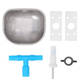 5 Pieces Water Feeder Stainless Steel Automatic Rabbit Drinker Nipple Drinking Bowl Waterer Farm Livestock Drinking Accessories (Big)