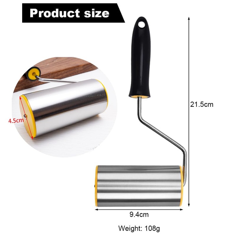 LdawyDE Rolling Pin, Small Stainless Steel, Rolling Pin, Handmade Rolling
