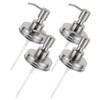 NOLITOY 4Pcs Stainless Steel Soap Pump Replacement Lids for Mason