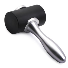 TLKKUE Leather Carving Hammer, Leather Mallet Hammer with Comfortable Aluminum Handle Leather Craft Mallet for Leather Craft DIY Engraving Punching Stamping, 6.69inch