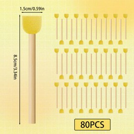 80 Pcs Sponge Brush, Sponge Brushes, Paint Sponge, Foam Paint Brushes, Sponges For Painting, Sponge Paint Brushes, Face Paint Brushes And Sponges, For Kids Graffiti Watercolours Arts Crafts