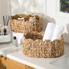 Chunful 2 Pcs Wicker Scalloped Baskets - Rattan Water Hyacinth