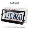 1 Pack Wide Rimmed License Plate Frame, Matte Black Aluminum,