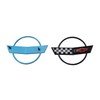 1Pc C4 Corvette Front Nose Hood Emblem 3D Badge Cross