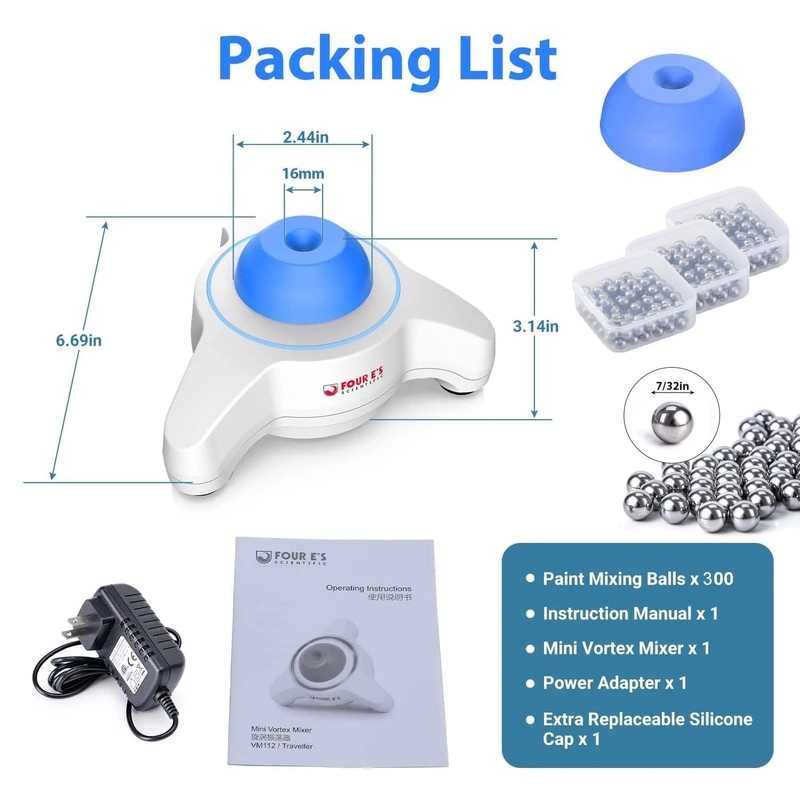 FOUR E'S SCIENTIFIC Mini Vortex Mixer - Lab Vortex Shaker,