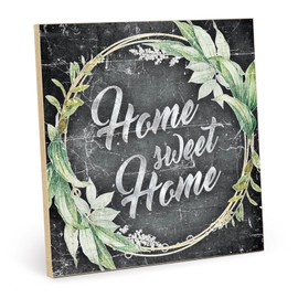TypeStoff Wooden Sign with Saying - Home Sweet Home - Vintage Look with Quote for Family and Home Theme - HS-01125