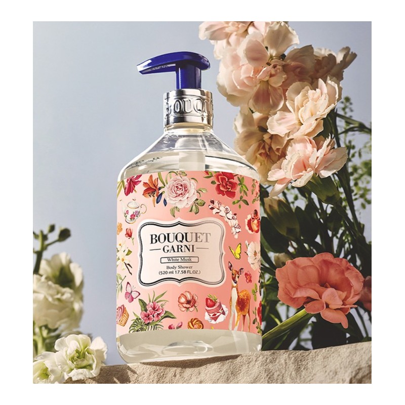 Bouquet Garni White Musk Body Shower + Body Lotion Set,