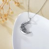 SIMONLY Sterling Silver Birth Month Flower Necklace for Women Gothic