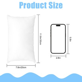 Small Mini Pillow 11.8" x 7.8"(30 × 20cm), Travel Pillows, Small Cushion, Nap Pillow with Two Pillowcases for Adult And Kids, Cats, Dogs, Office Waist Support, Machine Washable(Gray and Green)