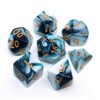 CREEBUY D&D Dice Set Teal White Dice for Dungeon and