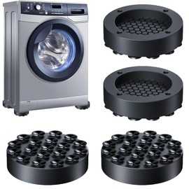 Rmerasor Vibration Damper Washing Machine, Pack of 4 Washing Machine Feet Pad, Vibration Dampener, Anti-Vibration Mat, Washing Machine Mat, Washing Machine Mat, for Washing Machine, Dryer, Fridge