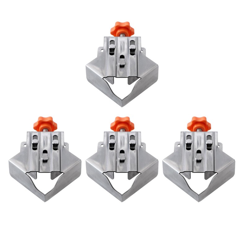 Cryfokt 4 Pcs Corner Clamp, Stainless Steel 90 Degree Right