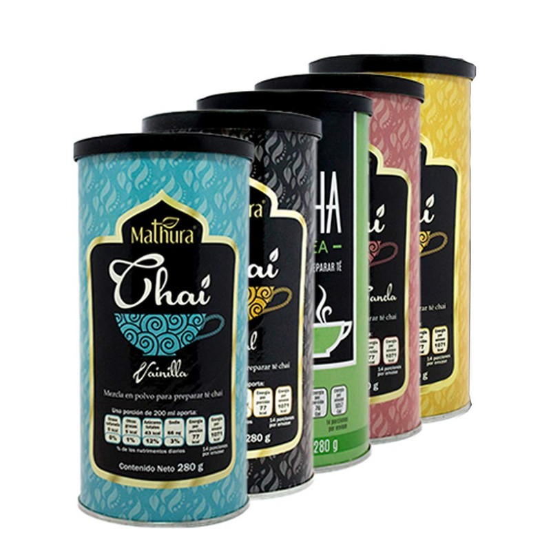 Te Chai Mix 5 Sabores De 280gr Cada Uno Marca