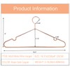 Koobay 16.5" Rose Gold Copper Clothes Hangers - 30 Pack,Heavy
