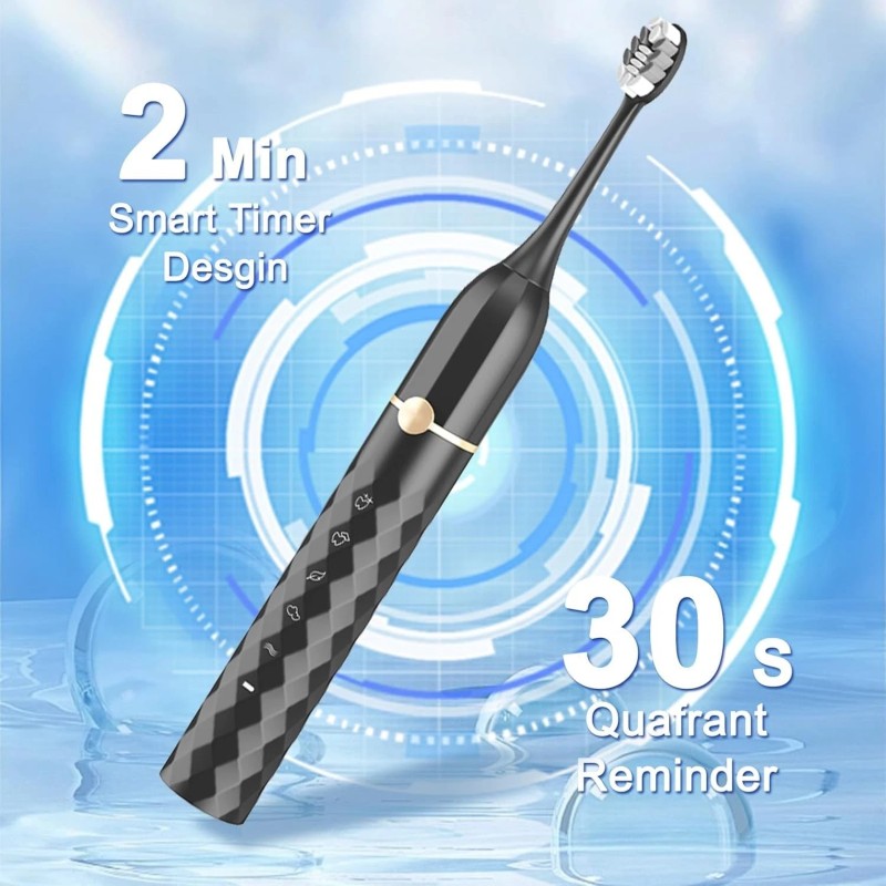 Seapeoa Sonic Electric Toothbrush Equipped with 10 Brush Heads and