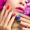 Nail Polish Strips - Solid Color, DANNEASY 24 Sheets Adhesive