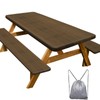 Picnic Table Cover with Bench Covers Camping Essentials Waterproof Windproof
