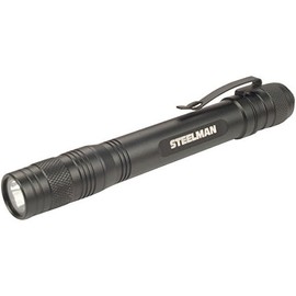 Steelman LED Pen Light,2AA Batteries, Black