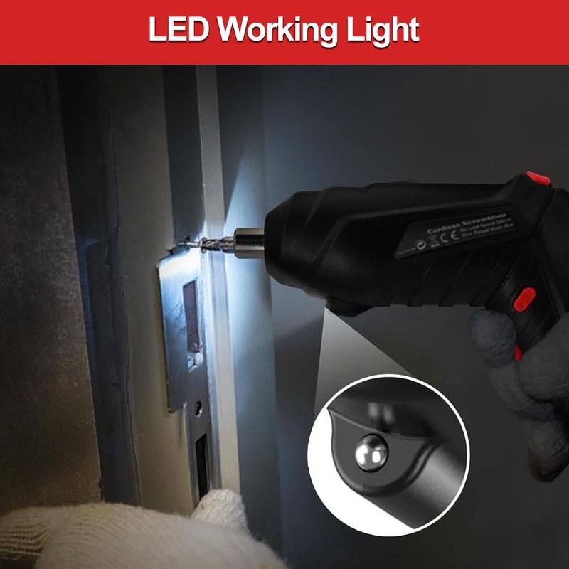 AFNZTME Cordless Power Screwdriver Electric Screwdriver Rechargeable Set, Battery Powered