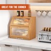 GHWIE Double Layer Large Bamboo Bread Box for Kitchen Countertop,