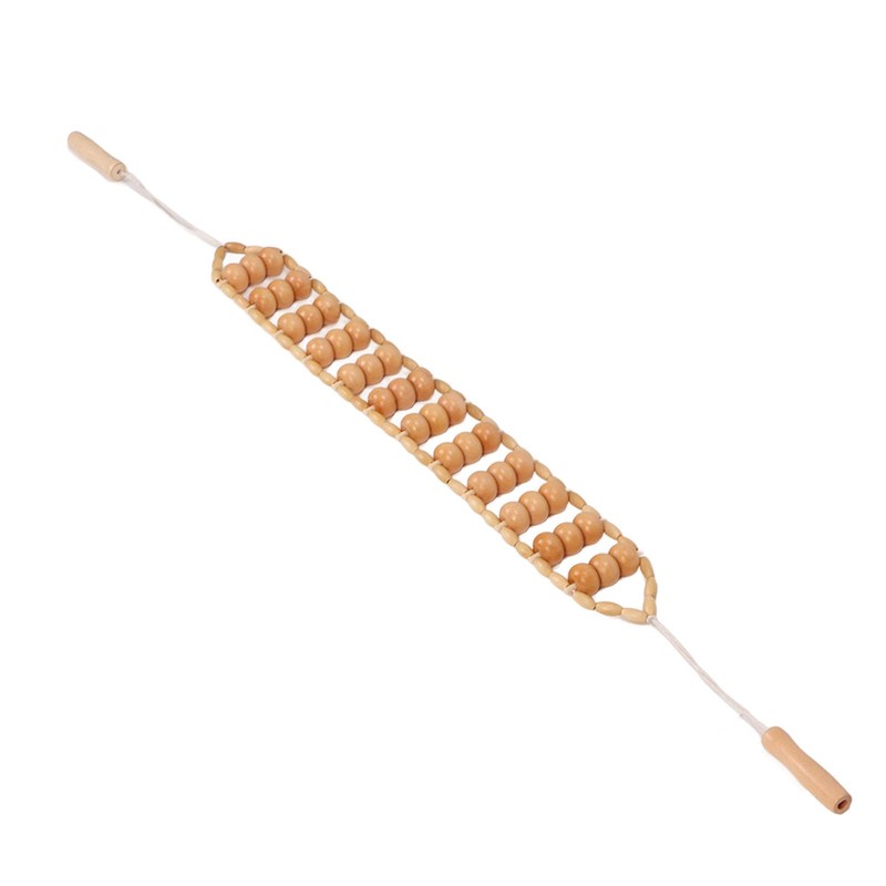 Wooden Back Massager, Wooden Back Massage Roller Therapy Massage Rope
