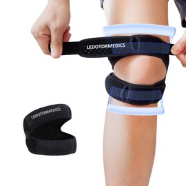 LedoTorMedics Patellar Tendon Support Strap, Adjustable Knee Brace for Meniscus Tear, Arthritis, Tendonitis, Injury Recovery, Sports, Knee Compression Sleeve for Men&Women, Runners, Jumpers(S/M)