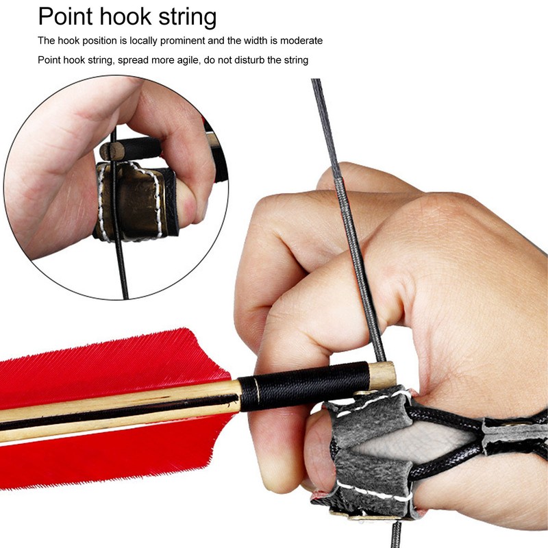 Leather Archery Thumb Ring Archery Finger Protector Guard for Traditional