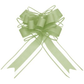 sourcing map 10pcs 9 Inch Extra Large Pull Bow Gift Wrapping Big Organza Bows Ribbon Army Green for Wedding Baskets Presents Christmas Party