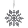 Christmas Concepts Pack of 12-10cm Silver Glitter Snowflake Hanging Decorations
