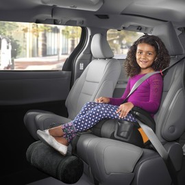 Car Seat Foot Rest for Kids | Car Seat Accessories | Leg Rest for Car Seat Kids | Car Foot Rest with Extra Long Straps Adjusts to Any Carseat Or Toodlers Booster Seat Black Leather by SWANOO