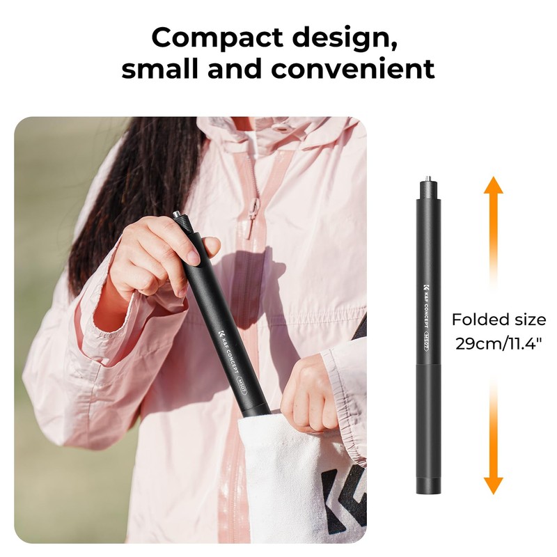 K&F Concept MS07 153 cm Selfie Stick, Invisible Selfie Stick,
