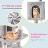 Allewie 29 Inches Cat Tree Tower/Plush Perches Platform/Condo/House/Sisal Scratching Posts/Multi-Level