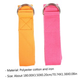 BESPORTBLE 2pcs Nonelastic Yoga Straps for Stability and Flexibility Stretching for Workout and Therapy Portable Exercise Bands for Floor Exercises