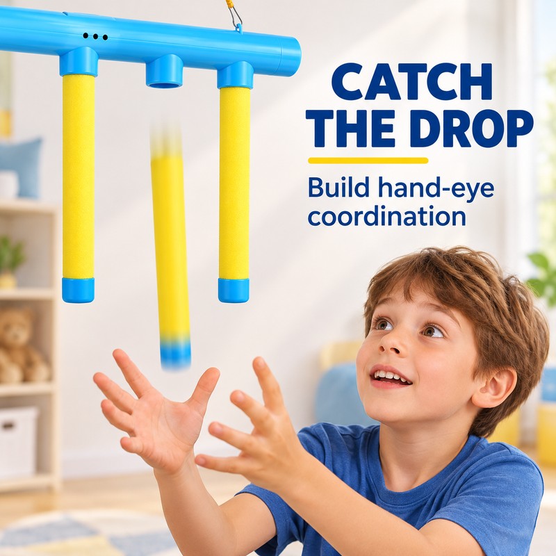 6-Stick Falling Sticks Reflex Challenge Game with Remote Control, 3-Speed