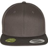 Flexfit Unisex Organic Cotton Snapback Baseball Cap, dark grey, One